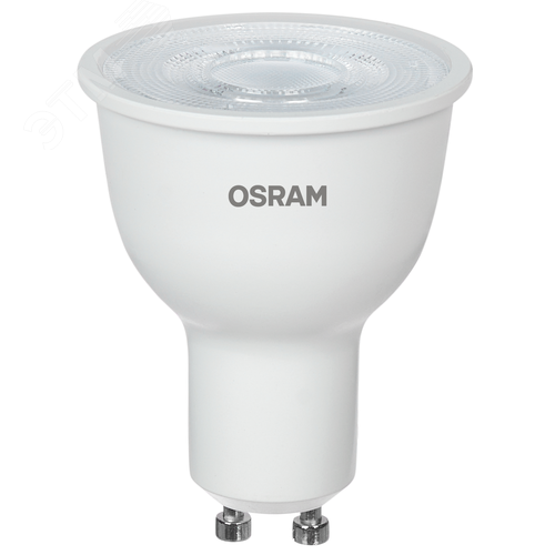 Лампа светодиодная LED 10Вт GU10 4000К 1000Лм CRI95 спот 170-250В (замена 100Вт) OSRAM прозрачный рассеиватель