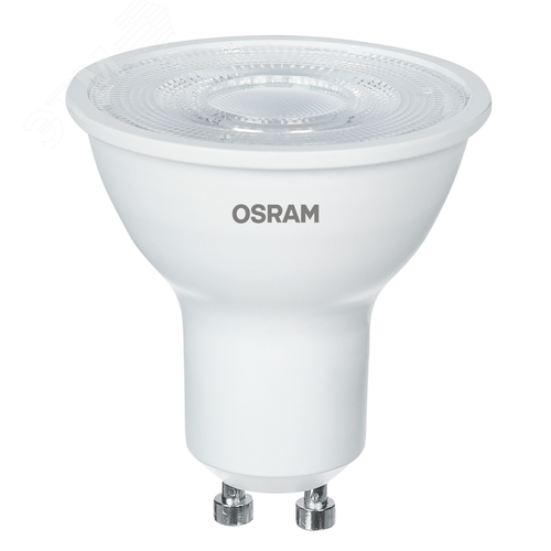 Лампа светодиодная LED 7Вт GU10 4000К 700Лм CRI95 спот 170-250В (замена 75Вт) OSRAM прозрачный рассеиватель