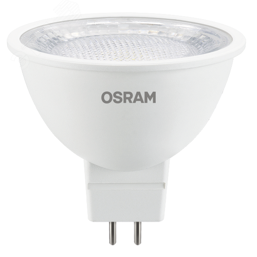 Лампа светодиодная LED 5Вт GU5.3 4000К 500Лм CRI95 спот 170-250В (замена 50Вт) OSRAM прозрачный рассеиватель