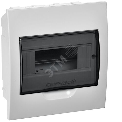 Корпус пластиковый ЩРВ-П-8 черная прозрачная дверь IP41