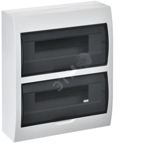 Корпус пластиковый ЩРН-П-24 черная прозрачная дверь IP41