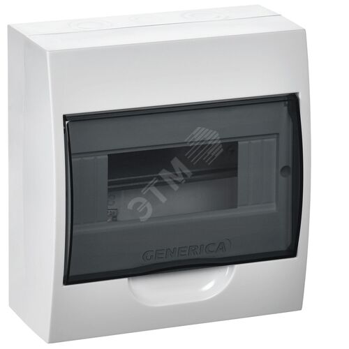 Корпус пластиковый ЩРН-П-8 черная прозрачная дверь IP41