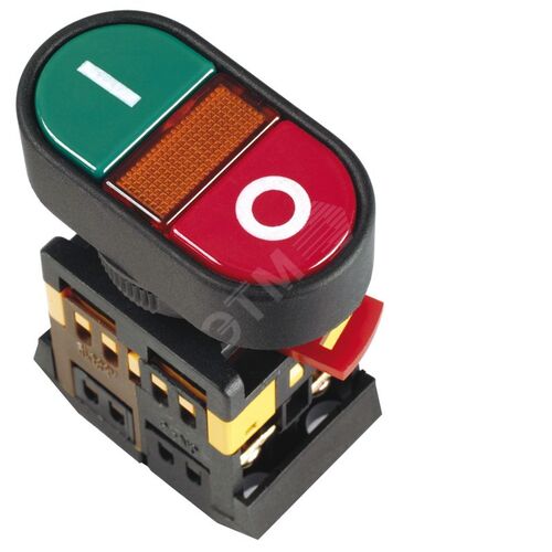 Кнопка APВВ-22N ''I-O'' d22мм неон/240В NO+NC