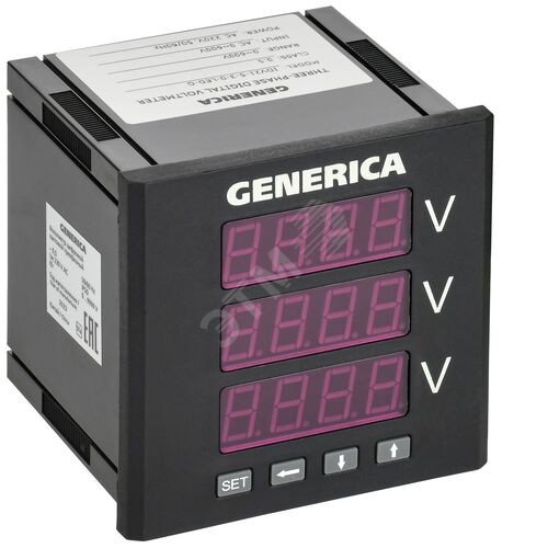 Вольтметр цифровой щитовой трехфазный 96х96мм LED