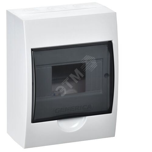 Корпус пластиковый ЩРН-П-6 черная прозрачная дверь IP41