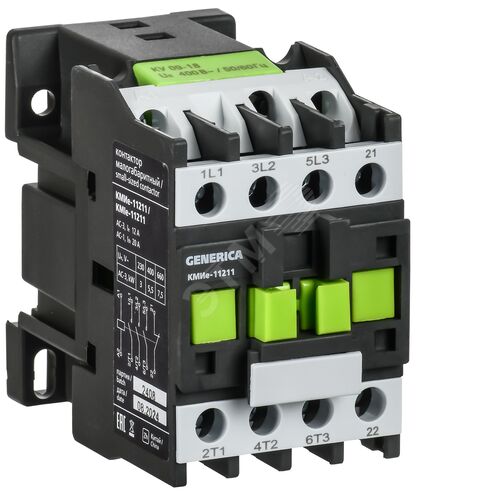 Контактор КМИе-11211 12А 230В/АС3 1NC GENERICA