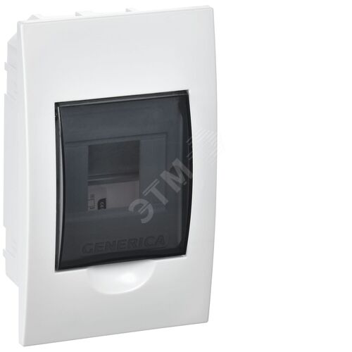 Корпус пластиковый ЩРВ-П-4 черная прозрачная дверь IP41