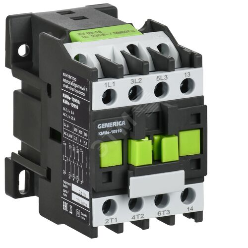 Контактор КМИе-10910 9А 230В/АС3 1NO