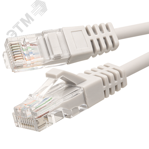 Патч-корд UTP 5e 4x2 26AWGCu LSZH серый 0.5м
