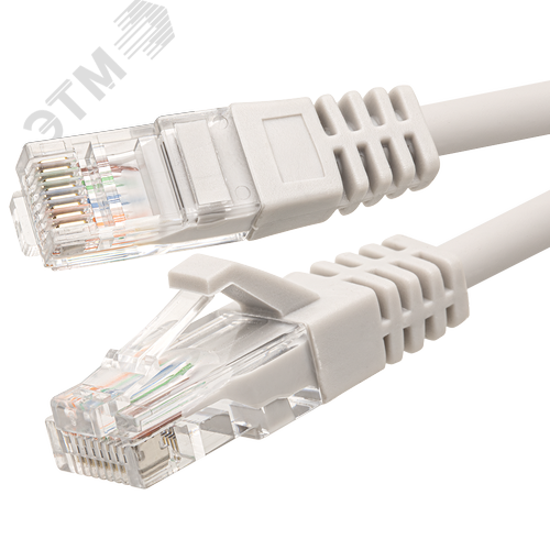 Патч-корд UTP 6 4x2 24AWG Cu LSZH серый 5м