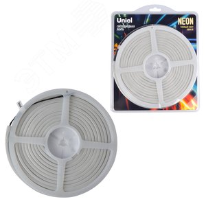 Лента светодиодная гибкая герметичная NEON ULS-N01-2835-120LED/m-6мм-IP67-DC12V-9W/m-5м-3000K катушка 5м в блистере теплый 3000K