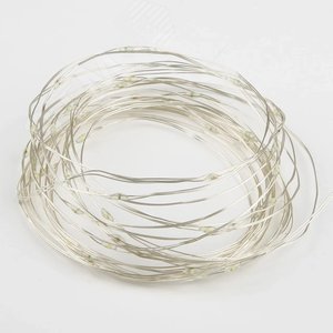 Гирлянда светодиодная Роса на батарейках 2AA не в/к 5 м 50 светодиодов ULD-S0500-050/SCB/2AA ICE BLUE IP20 DEW Голубой свет Провод медный