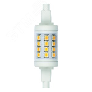 Лампа светодиодная LED 6вт 175-250в R7s 450Лм 3000K прозрачная