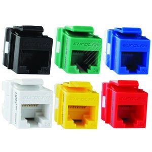 Модуль розеточный Keystone категории 5e UTP 1xRJ45 T568A/B красный
