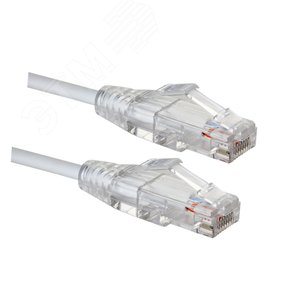 Патч-корд CAT6 SLIM-LINE U/UTP LSZH Белый 2м