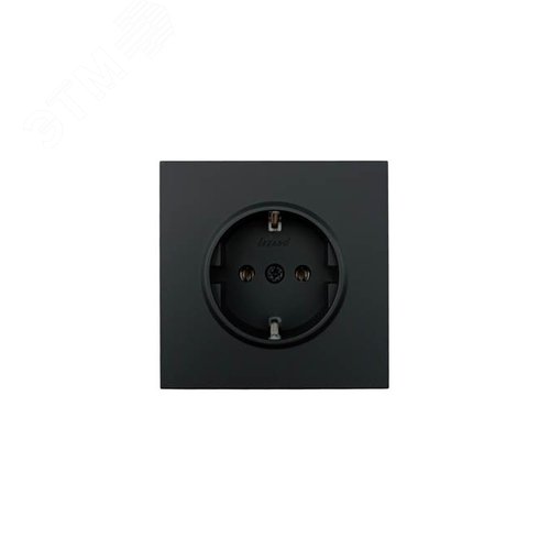 ZIMA Розетка с заземлением, 16 А, механизм, черный бархат Lezard 704-4288-122BQC