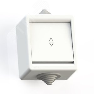 IP44  Переключатель брызгозащищенный открытой установки одноклав. А610-326, белый
