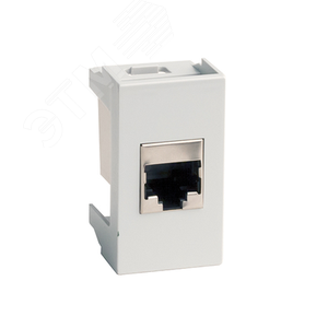 Розетка RJ-45 кат.6, ЭУИ Вива (Viva),1 мод.,сер