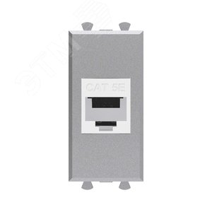 Avanti Компьютерная розетка RJ-45 без шторки      модульная, кат.5е, "Avanti", Закаленная сталь, 1  модуль