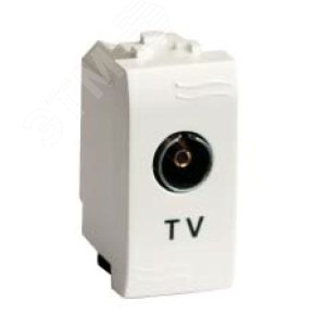 BRAVA Розетка телевизионная TV с согласующим сопротивлением универсальная белая
