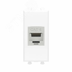 Avanti Компьютерная розетка RJ-45 без шторки      модульная кат.6е экранированная Белое облако 1    модуль
