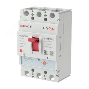 Выключатель автоматический YON max MGS250N 3P 160-200А 36кА с регулируемым термомагнитным расцепителем