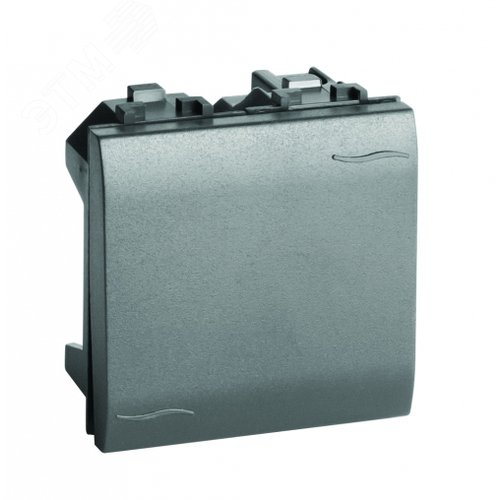 Выключатель черный двухмодульный