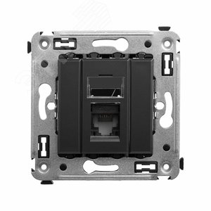 Avanti Компьютерная розетка RJ-45 в стену, кат.6 одинарная,, Черный матовый