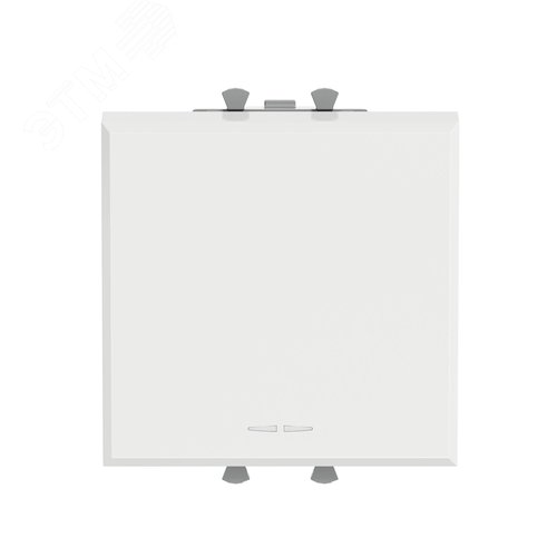 Выключатель одноклавишный модульный, Avanti, белое облако, 2 модуля