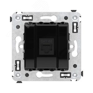 Avanti Компьютерная розетка RJ-45 без шторки в    стену, кат.5е одинарная, Черный квадрат