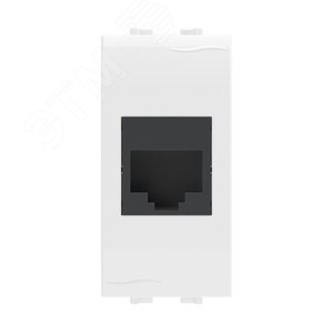 BRAVA Розетка компьютерная RJ45 (разъем PcNet) 1 модуль категория 5е белая