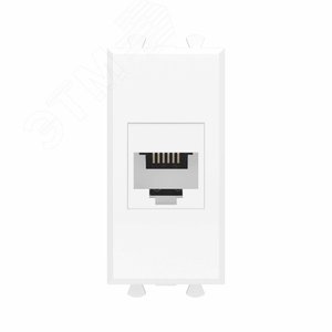 Avanti Телефонная розетка RJ-12 без шторки модульная, Белое облако, 1 модуль