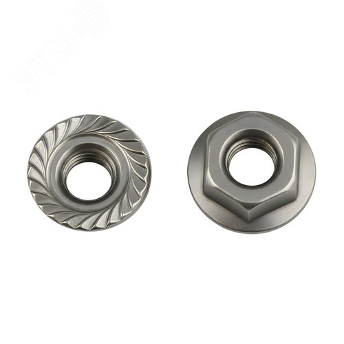 Гайка М6 насечка препятствующая откручиванию (1 уп.-200 шт.)