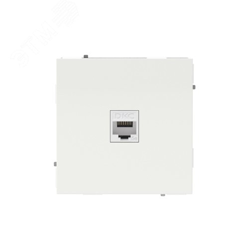 Компьютерная розетка RJ-45 без шторки, кат.5е одинарная, KANT, белая магнолия