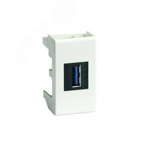 USB 3.0 розетка, ЭУИ Вива (Viva), белая, 1 мод.