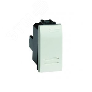 Выключатель одноклавишный, 1 модуль, белый