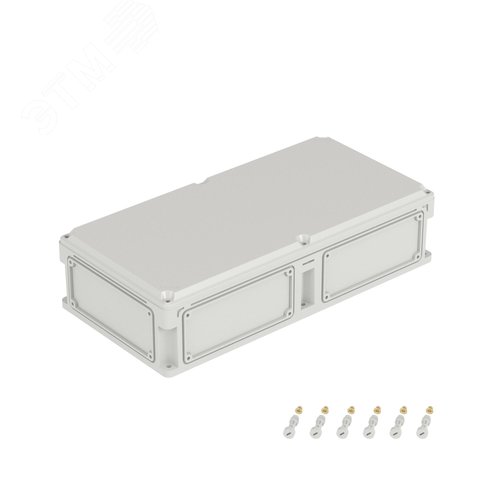 Корпус IP66/IP67, 600х300х146 мм, без МП, с фланцами, непрозрачная крышка H= 21 мм