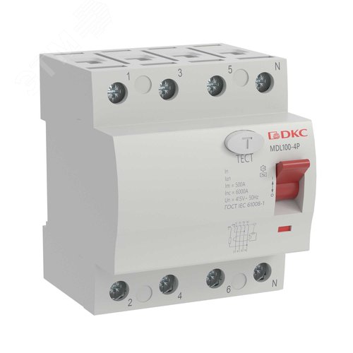 УЗО YON макс (YON max), 4P, 100mA, 25A, тип AC