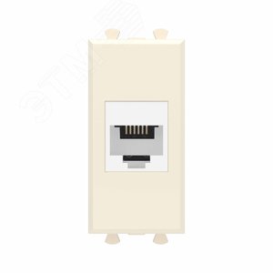 Avanti Телефонная розетка RJ-12 без шторки модульная, Ванильная дымка, 1 модуль