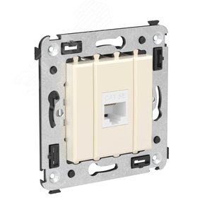 Avanti Компьютерная розетка RJ-45 без шторки в    стену кат.5е одинарная Ванильная дымка