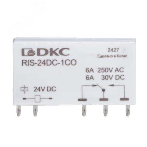 Реле миниатюрное ультратонкое, 1CO, коммутируемый ток 6 А, AgSnO напряжение 12V DC