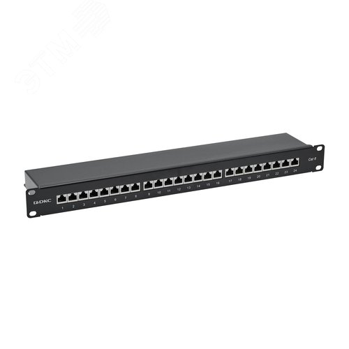 Патч-панель 19'.1U. CAT6. 24 порта RJ45. экранированная