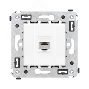 Avanti Компьютерная розетка RJ-45 без шторки в    стену, кат.5е одинарная,Белое облако