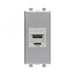 Avanti Компьютерная розетка RJ-45 без шторки модульная, кат.5е экранированная,  Закаленная сталь, 1 модуль
