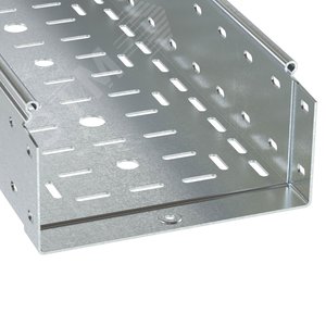 Лоток перфорированный 200х100 L 3000 толщина 1,0 мм, цинк-ламельный