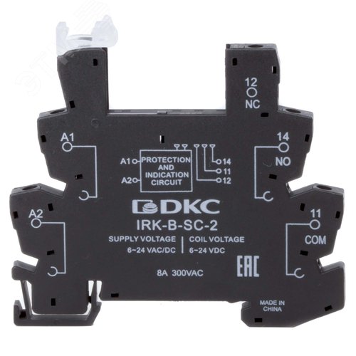 Колодка ультратонкая для реле RIS, входное напряжение 6-24V AC/DC, винт. клеммы