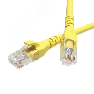 Патч-корд неэкранированный CAT6 U/UTP 4х2 LSZH желтый 1м