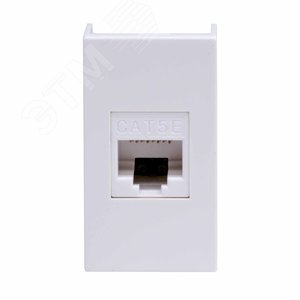 Компьютерная розетка RJ-45, кат. 5е, 8P8C, Viva, белая, 1 модуль