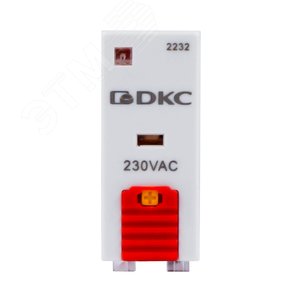 Реле миниатюрное промышленное, 2CO, коммутируемый ток 8 А, AgSnO, напряжение 230V AC, опция – тест-кнопка+светодиод