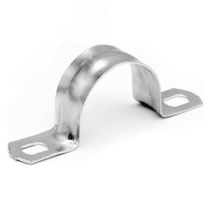 Держатель оцинкованный двусторонний d25 мм крепежные отверстия 6,5x5 мм